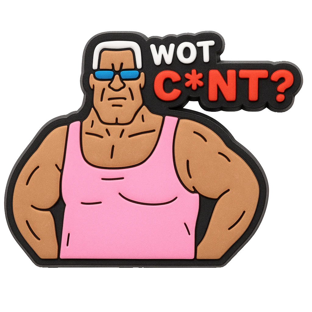 Wot C*nt Big Lez Show Funny Muscle Guy For Jibbitz-Crocs Charms