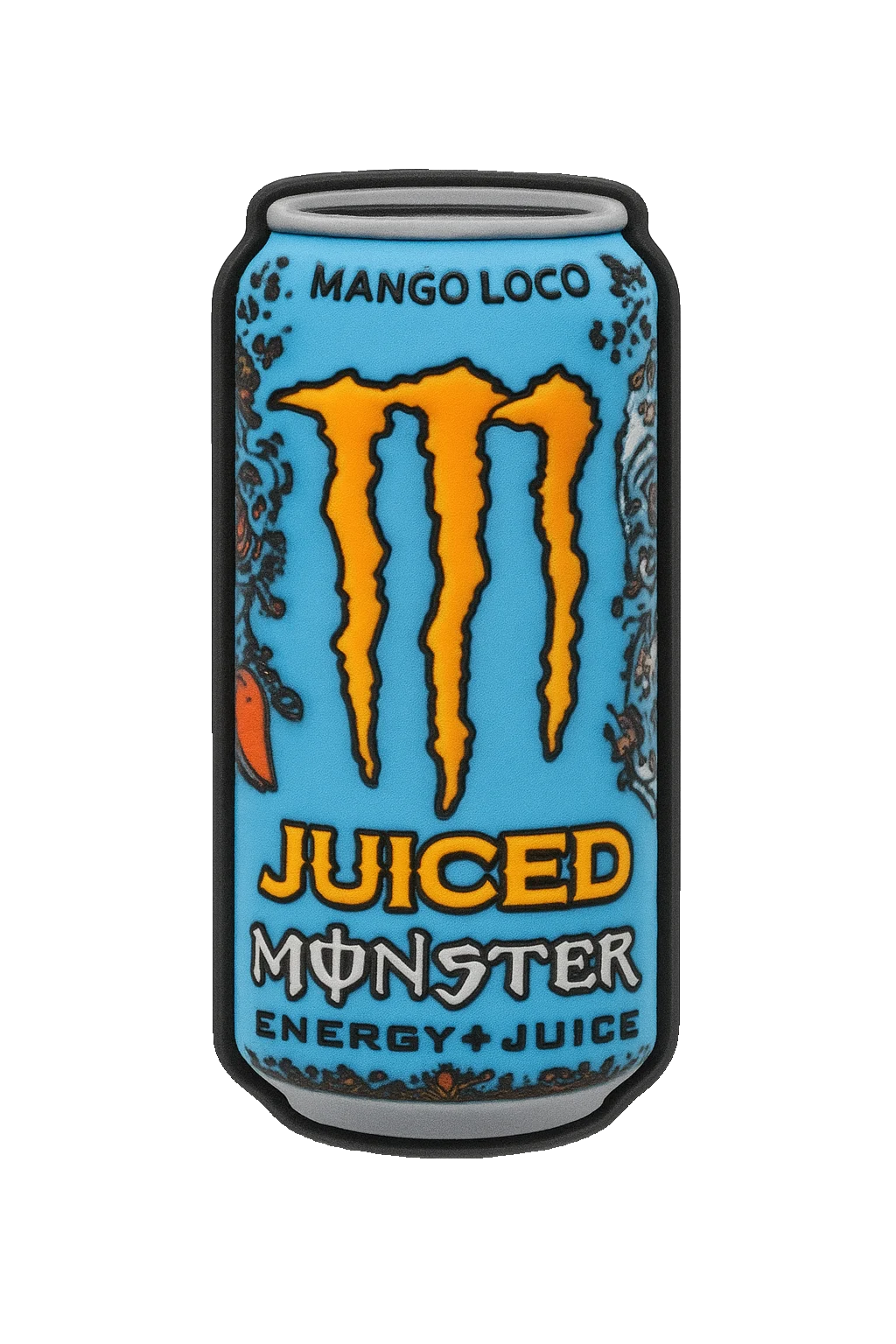 monster juiced mango loco energy can croc charm jibbitz shoe accessory