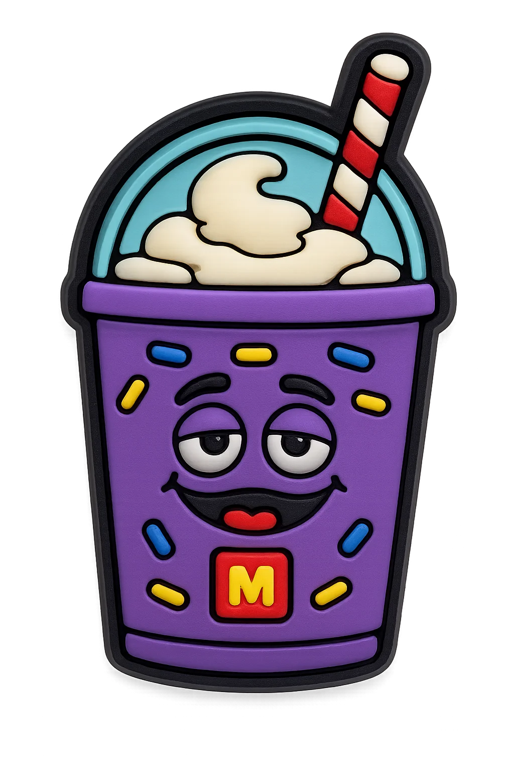 grimace milkshake cup croc charm jibbitz shoe accessory