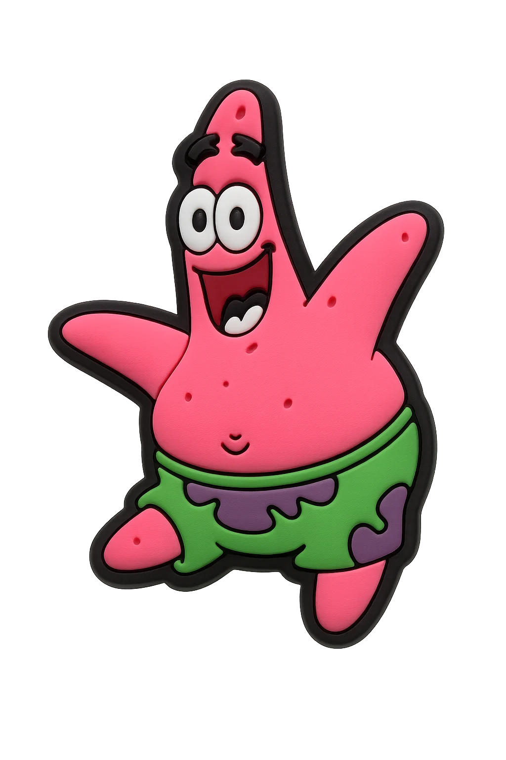 pink starfish character croc charm jibbitz shoe accessory