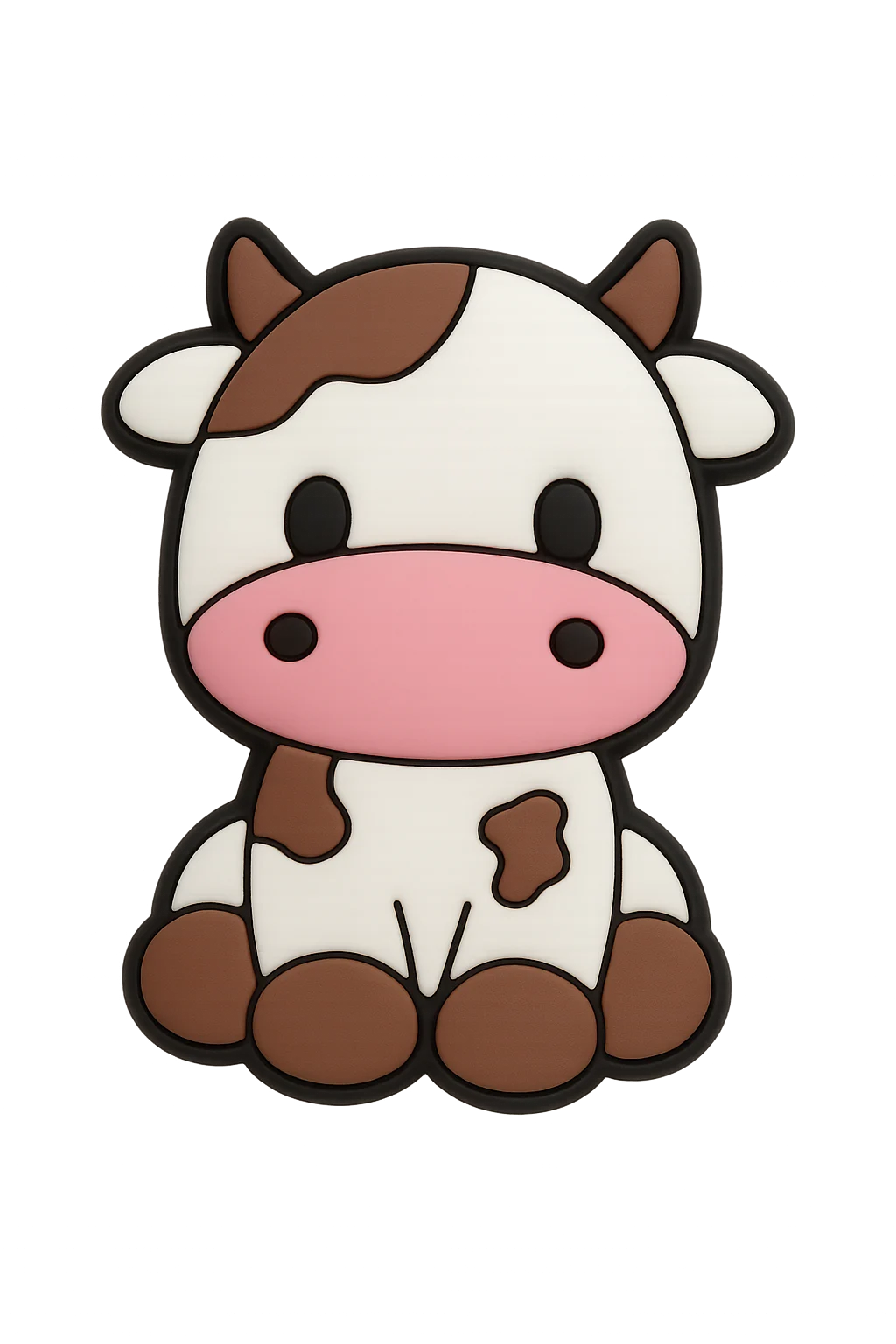 brown cow cute croc charm jibbitz shoe accessory