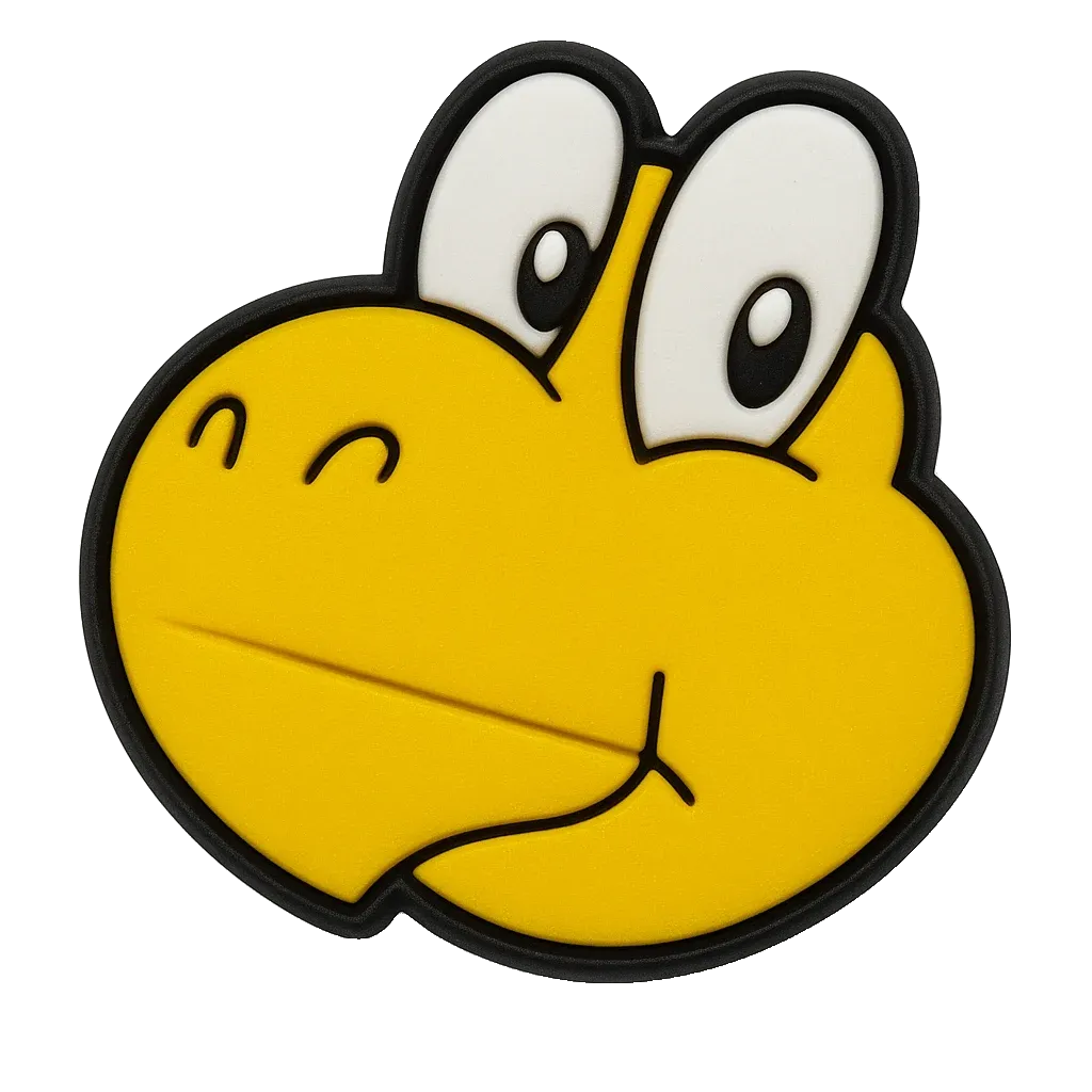 Crocs Charms Yellow Koopa Face Charm Jibbitz croc charm jibbitz shoe accessory