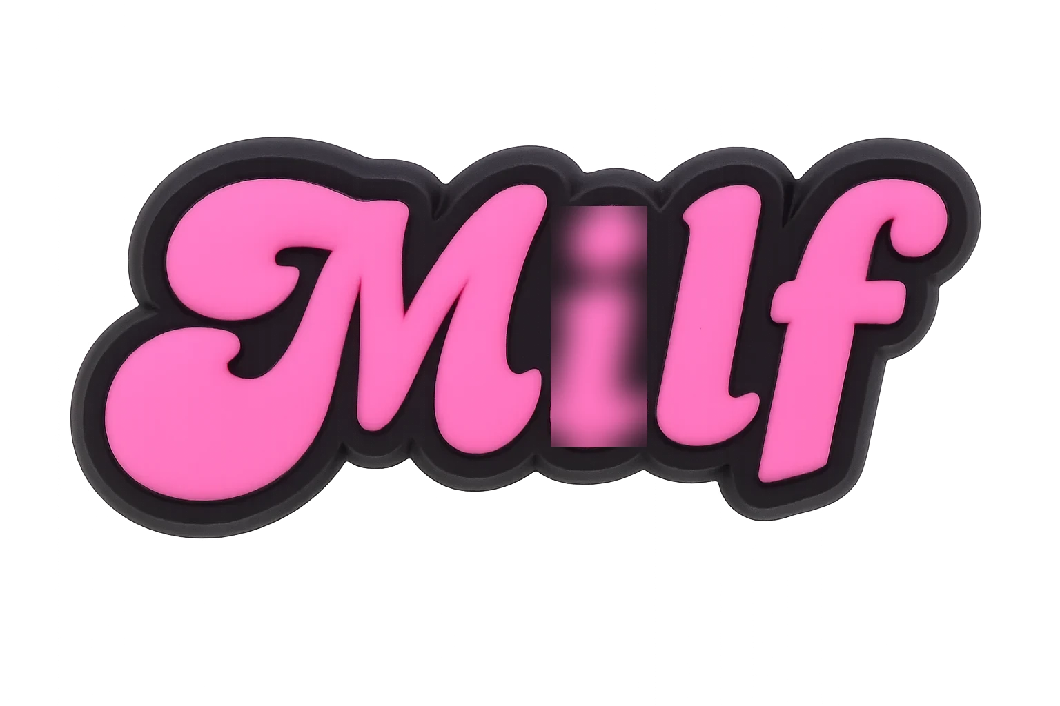M*lf Pink Script Crocs Charm