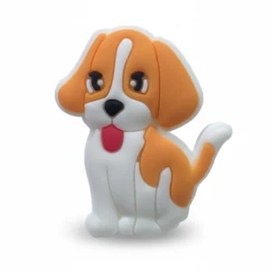 Brown-and-White Puppy With Tongue Out