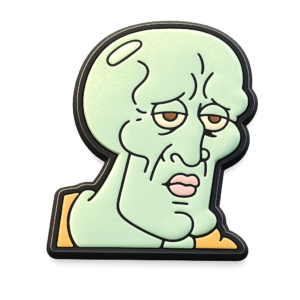 Grumpy Cartoon Squid Character